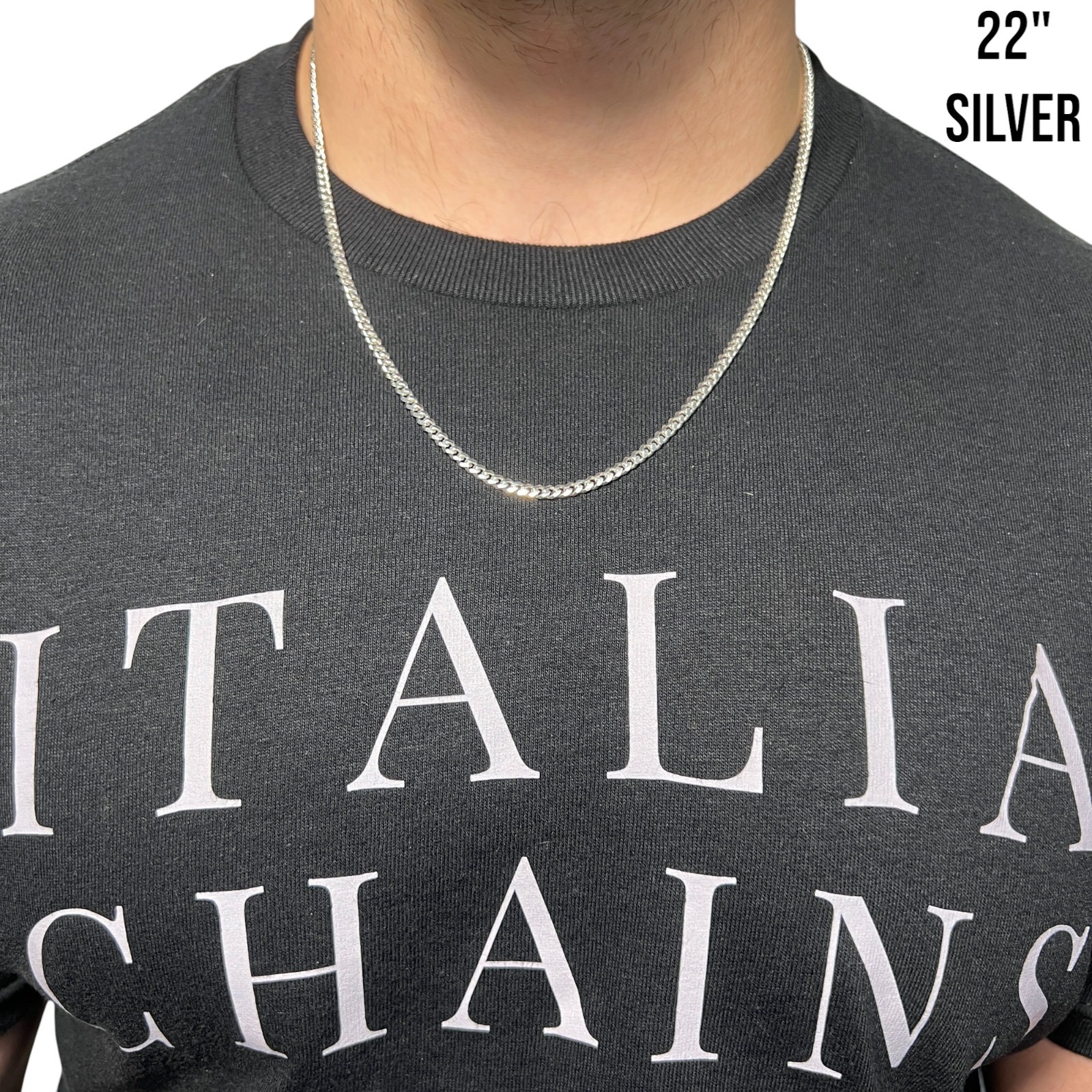 925 Sterling Silver 3.5mm Miami Cuban Chain Necklace