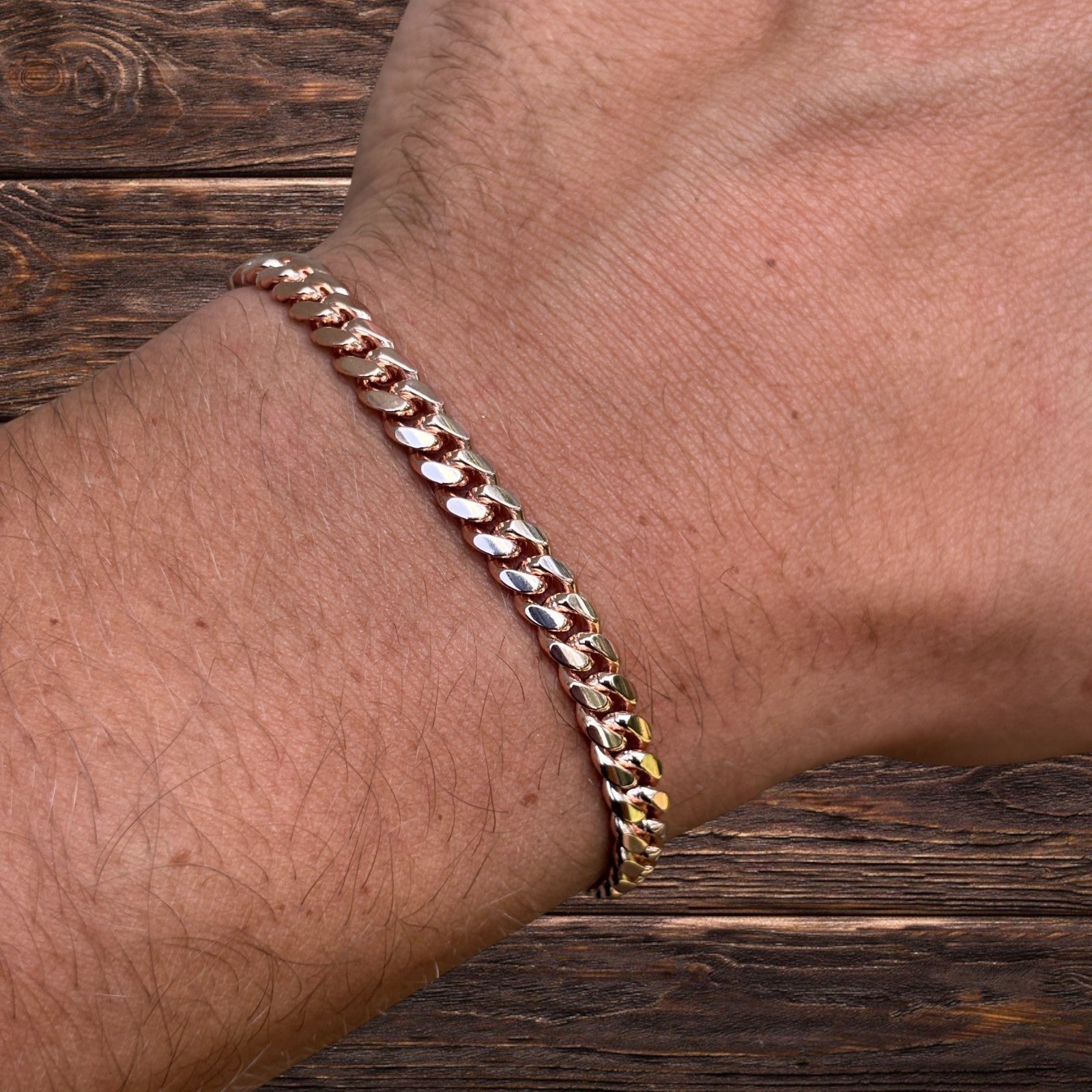 925 Sterling Silver 5mm Miami Cuban W. Box Clasp Bracelet