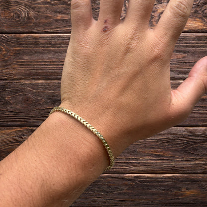 925 Sterling Silver 2.5mm Franco Bracelet