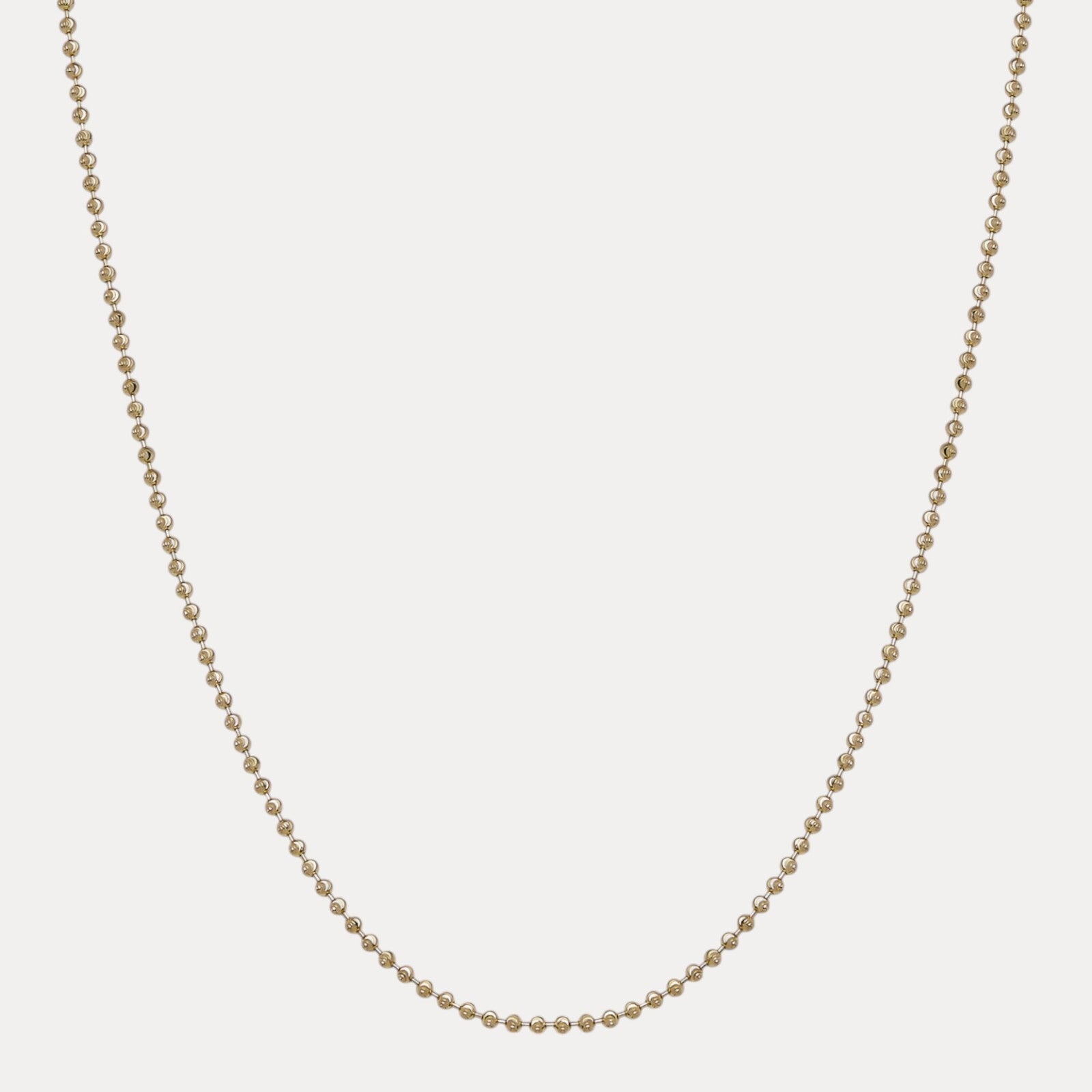 925 Sterling Silver 3mm Bead Chain Necklace