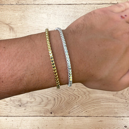 925 Sterling Silver 3mm Franco Bracelet