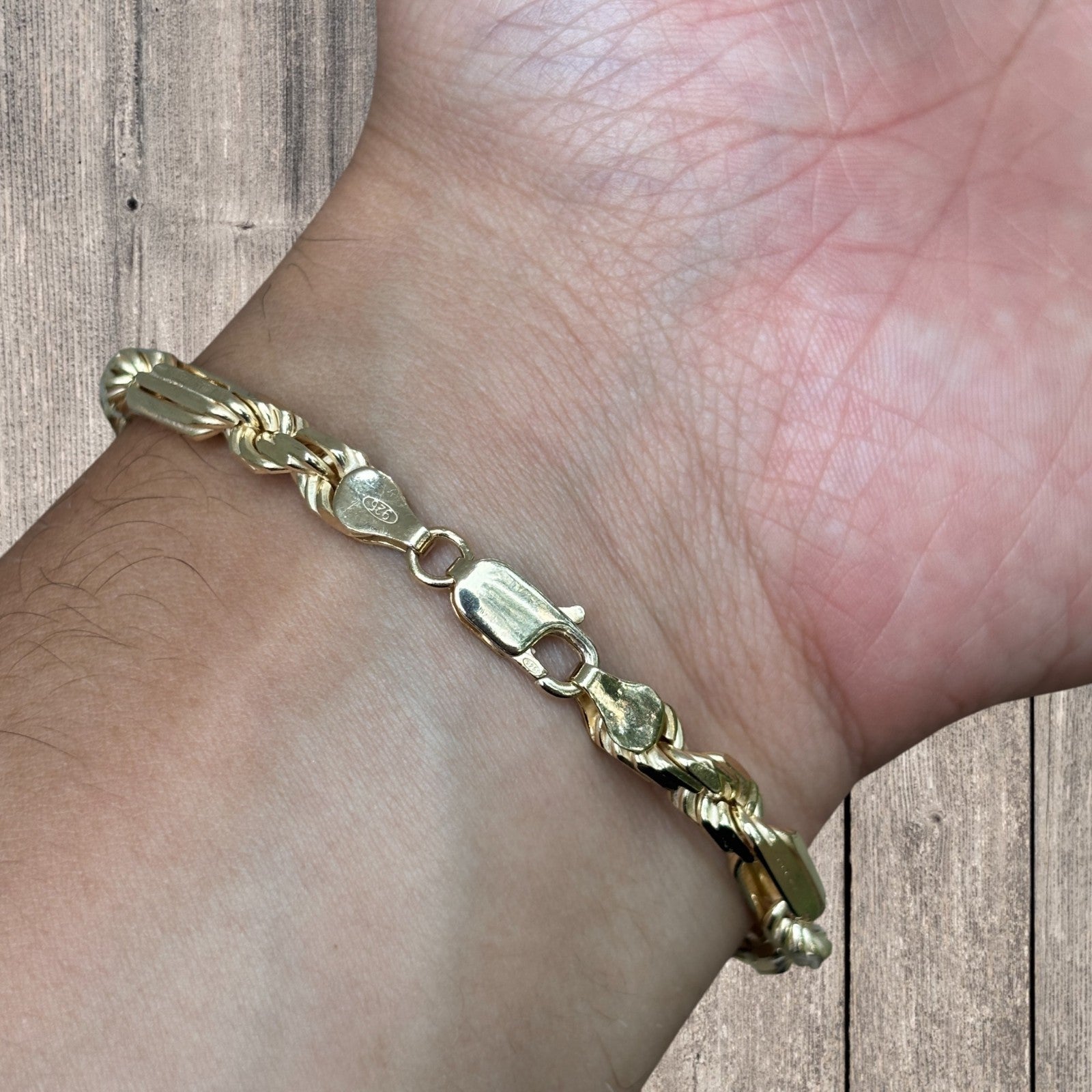 925 Sterling Silver 6mm Figarope Milano Bracelet