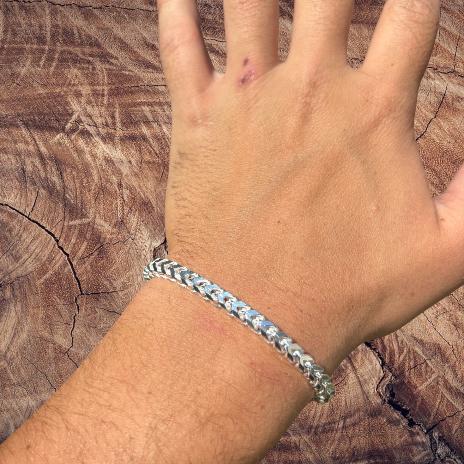 925 Sterling Silver 5mm Franco Bracelet