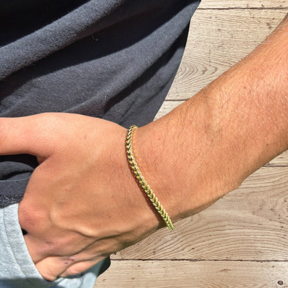 925 Sterling Silver 3mm Franco Bracelet