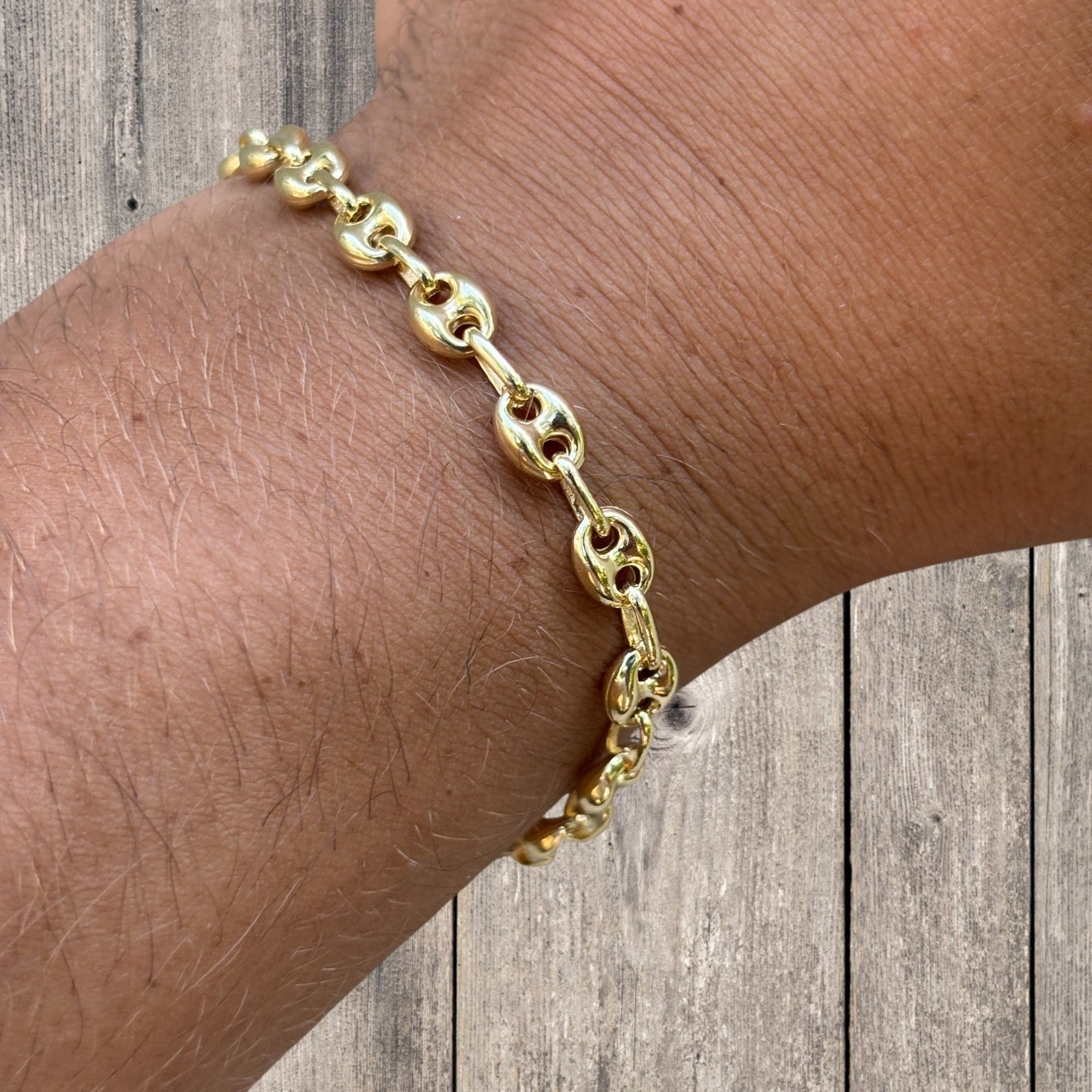 925 Sterling Silver 6mm Puffed Gucci Bracelet