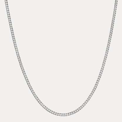 925 Sterling Silver 4mm Curb Chain Necklace