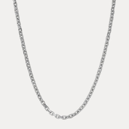 925 Sterling Silver 6mm Anchor Cable Chain Necklace