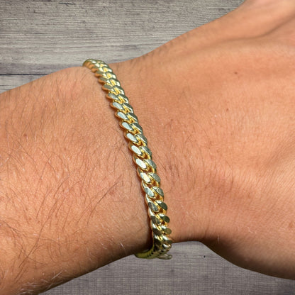 925 Sterling Silver 6mm Miami Cuban W. Box Clasp Bracelet