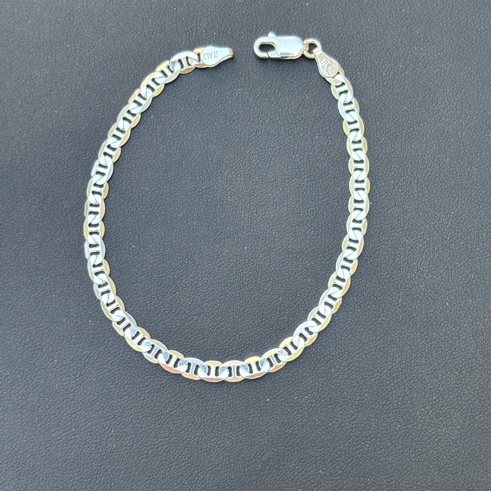 925 Sterling Silver 4mm Mariner Bracelet