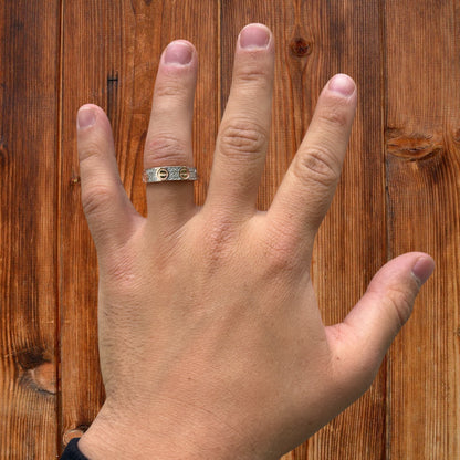 925 Sterling Silver Love Ring With Moissanite