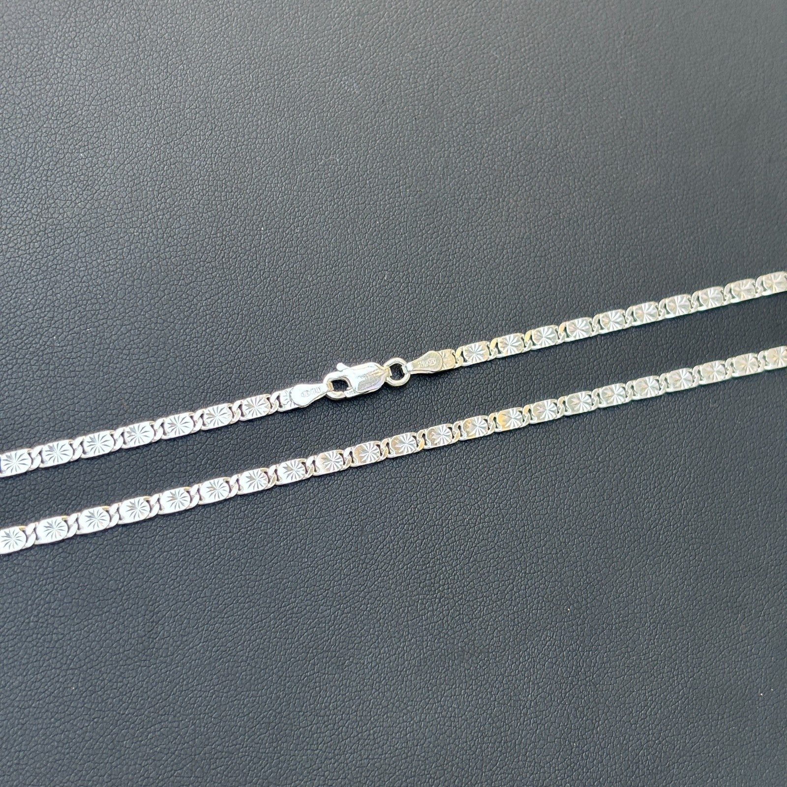 925 Sterling Silver 3mm Valentino Chain Necklace