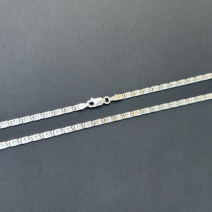 925 Sterling Silver 3mm Valentino Chain Necklace