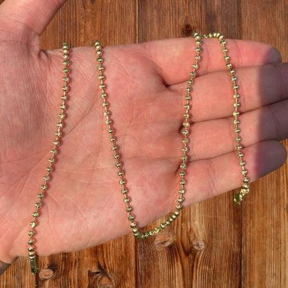 925 Sterling Silver 3mm Bead Chain Necklace