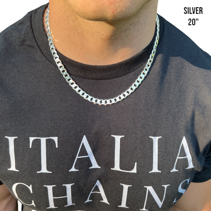 925 Sterling Silver 8mm Curb Chain Necklace