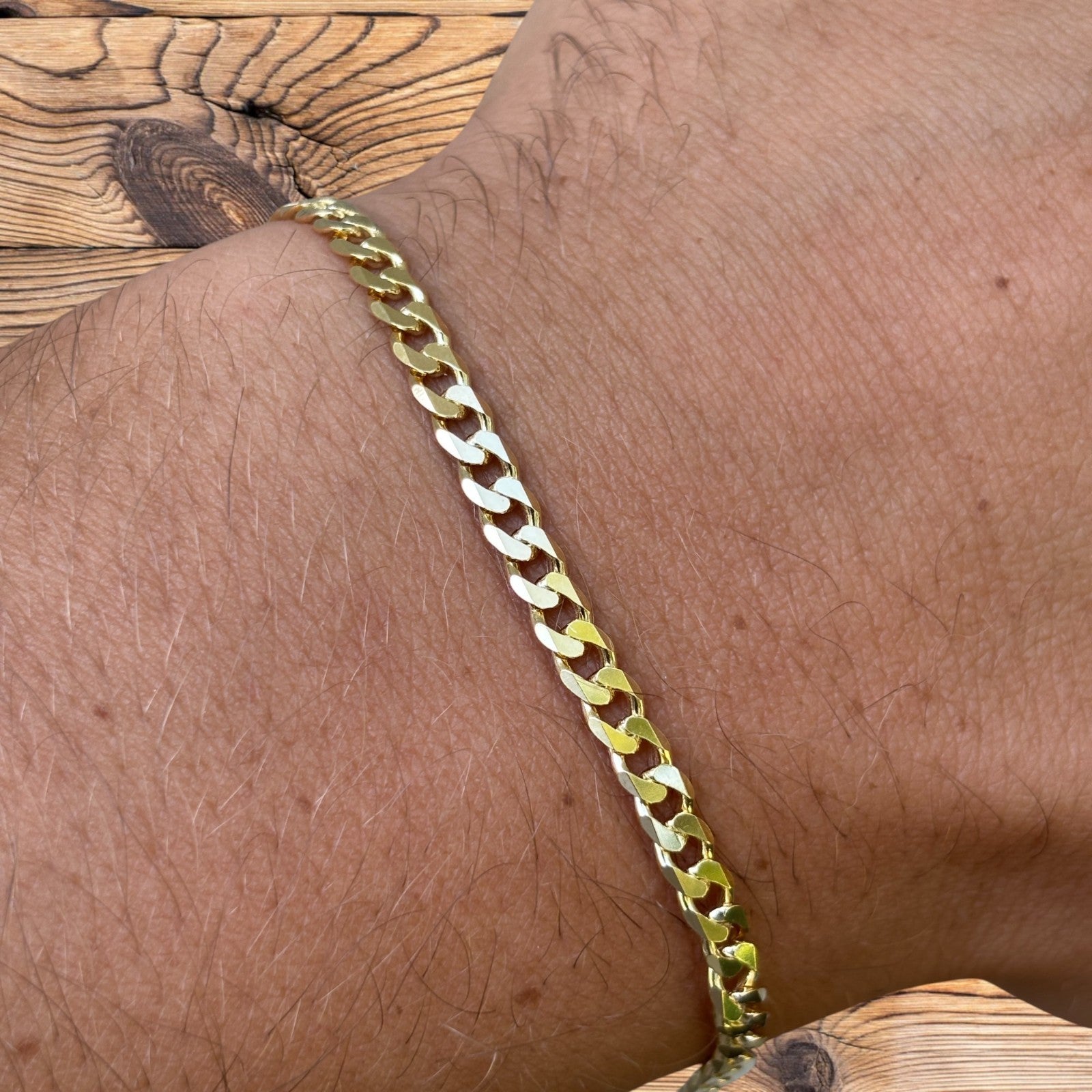 925 Sterling Silver 4mm Curb Bracelet