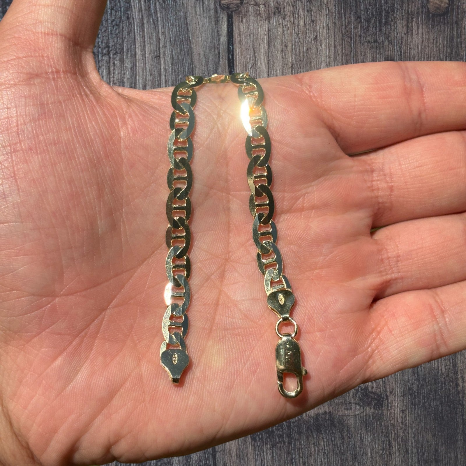 925 Sterling Silver 6mm Mariner Bracelet