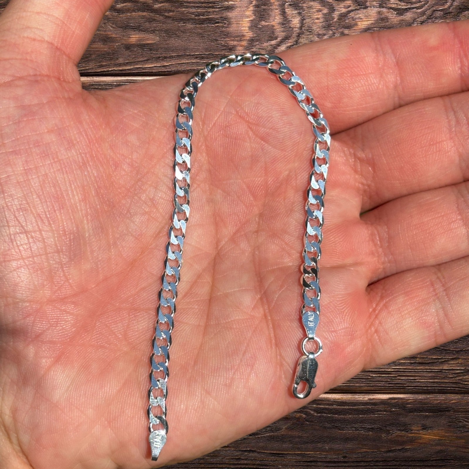 925 Sterling Silver 5mm Curb Bracelet