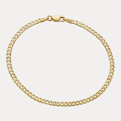 925 Sterling Silver 3mm Curb Bracelet