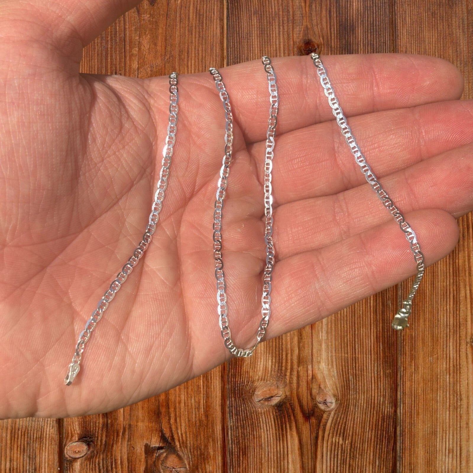 925 Sterling Silver 2.5mm Mariner Chain Necklace