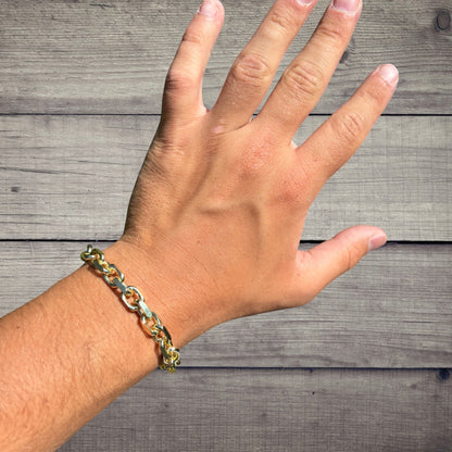 925 Sterling Silver 8mm Anchor Cable Bracelet