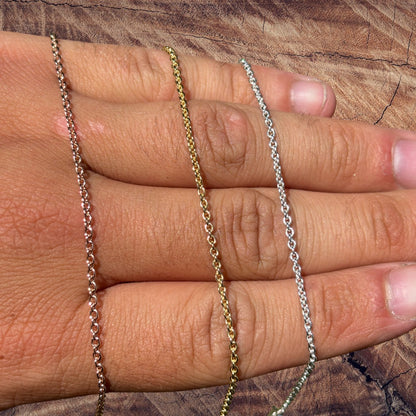 925 Sterling Silver 2mm Cable Chain Necklace