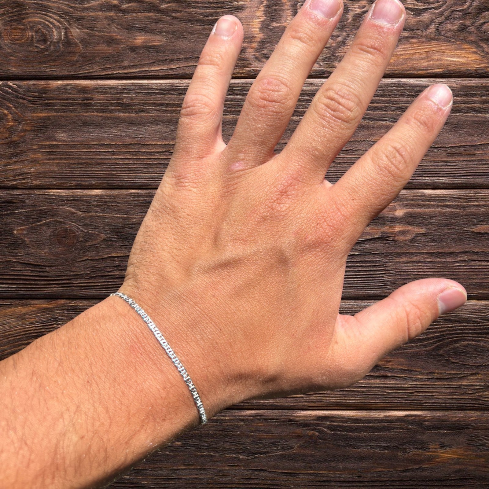 925 Sterling Silver 2.5mm Tiger Eye Bracelet