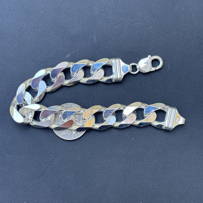 925 Sterling Silver 16mm Curb Bracelet