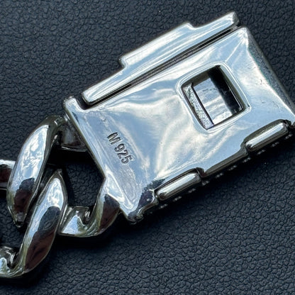 925 Sterling Silver 16mm Moissanite Cuban Prong Bracelet