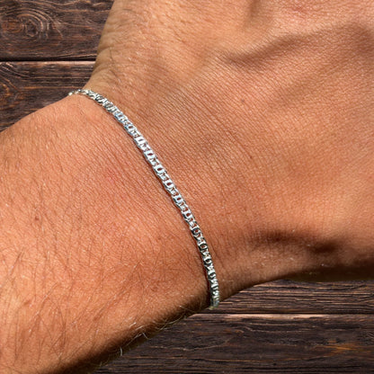 925 Sterling Silver 2.5mm Tiger Eye Bracelet