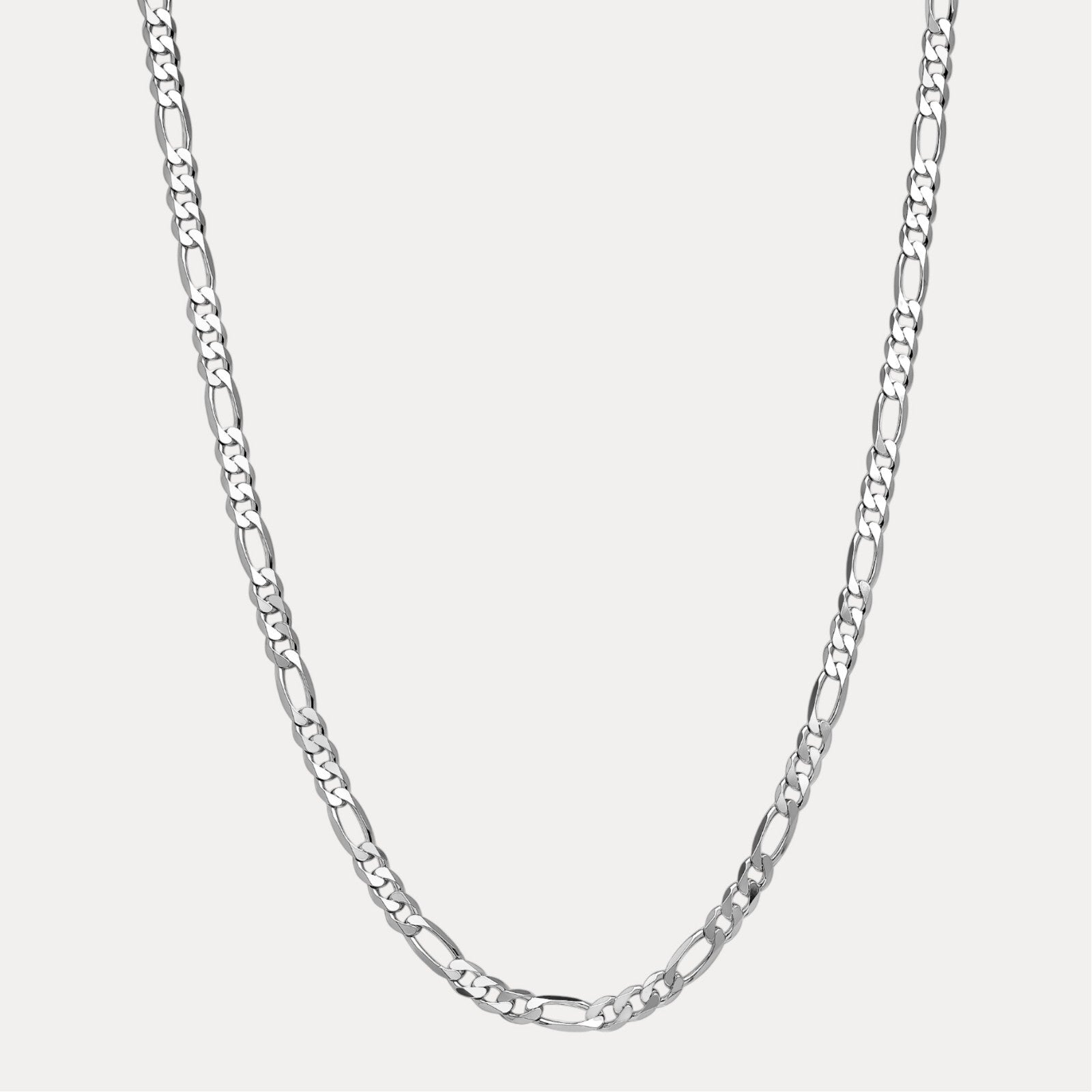 925 Sterling Silver 8mm Figaro Chain Necklace