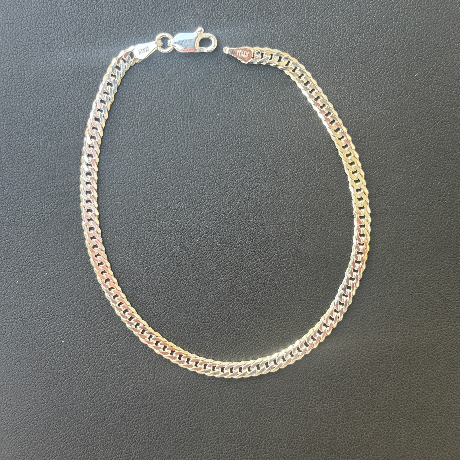 925 Sterling Silver 3.5mm Double Curb Bracelet