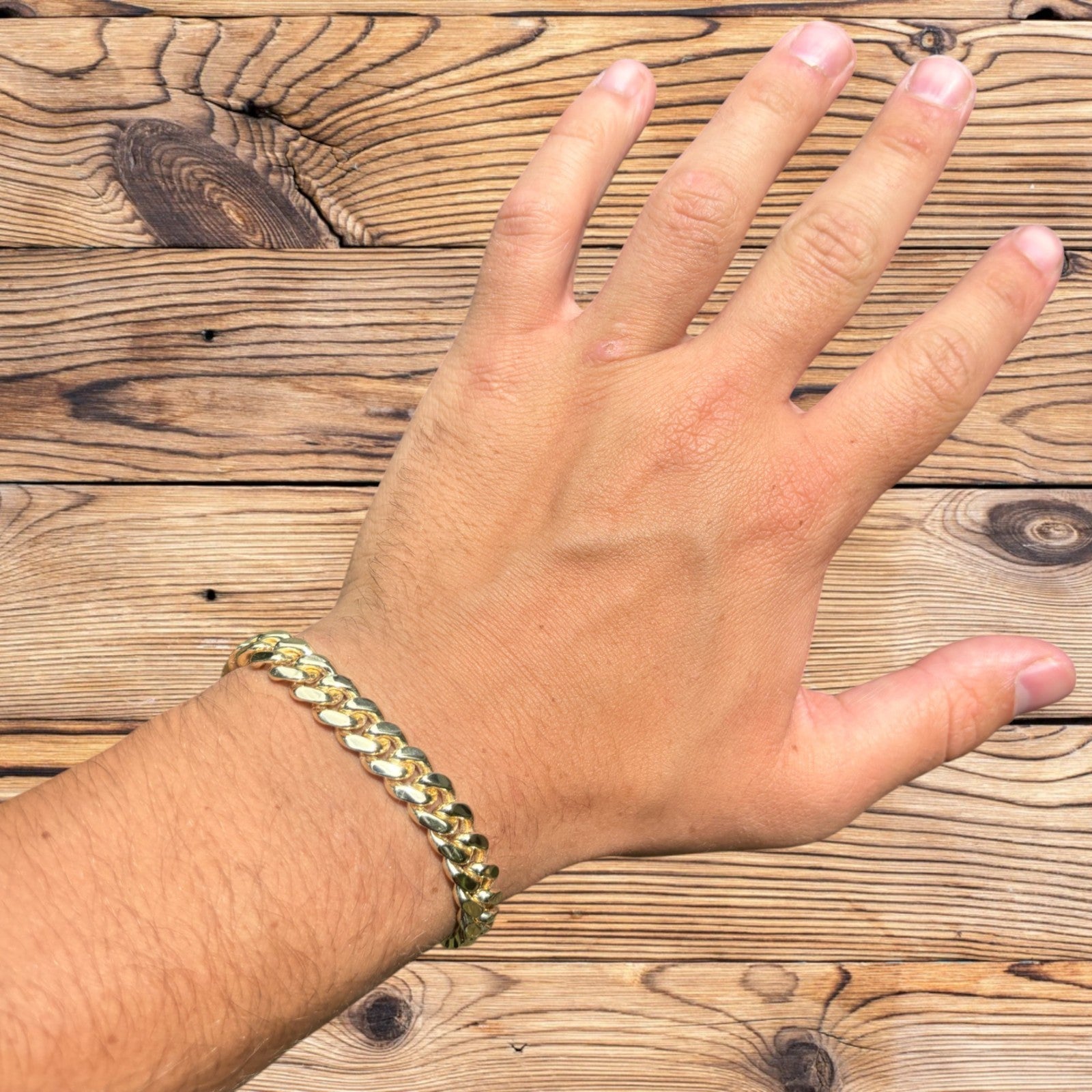 925 Sterling Silver 8mm Miami Cuban W. Box Clasp Bracelet