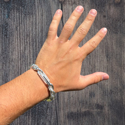 925 Sterling Silver 10mm Figarope Milano Bracelet