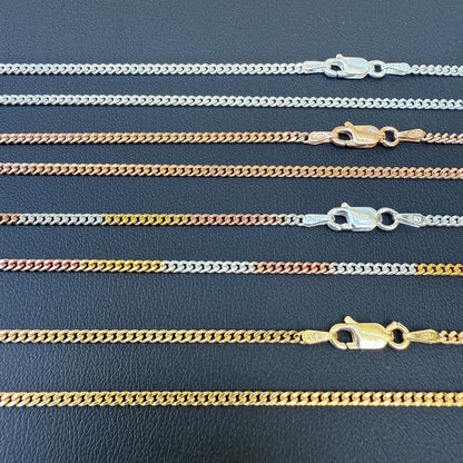 925 Sterling Silver 2mm Miami Cuban Chain Necklace