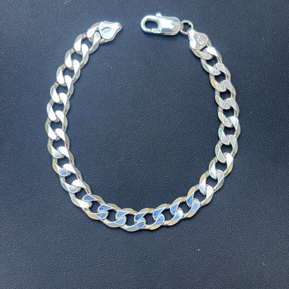 925 Sterling Silver 8mm Curb Bracelet