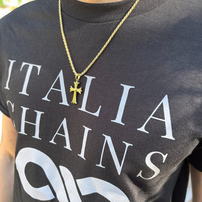 925 Sterling Silver Cross Hearts Pendant - Medium