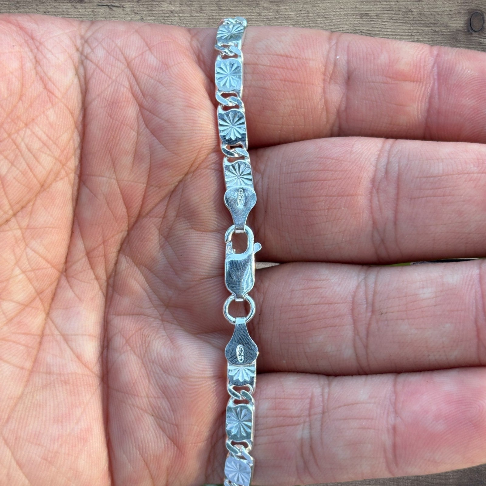 925 Sterling Silver 5mm Valentino Chain Necklace