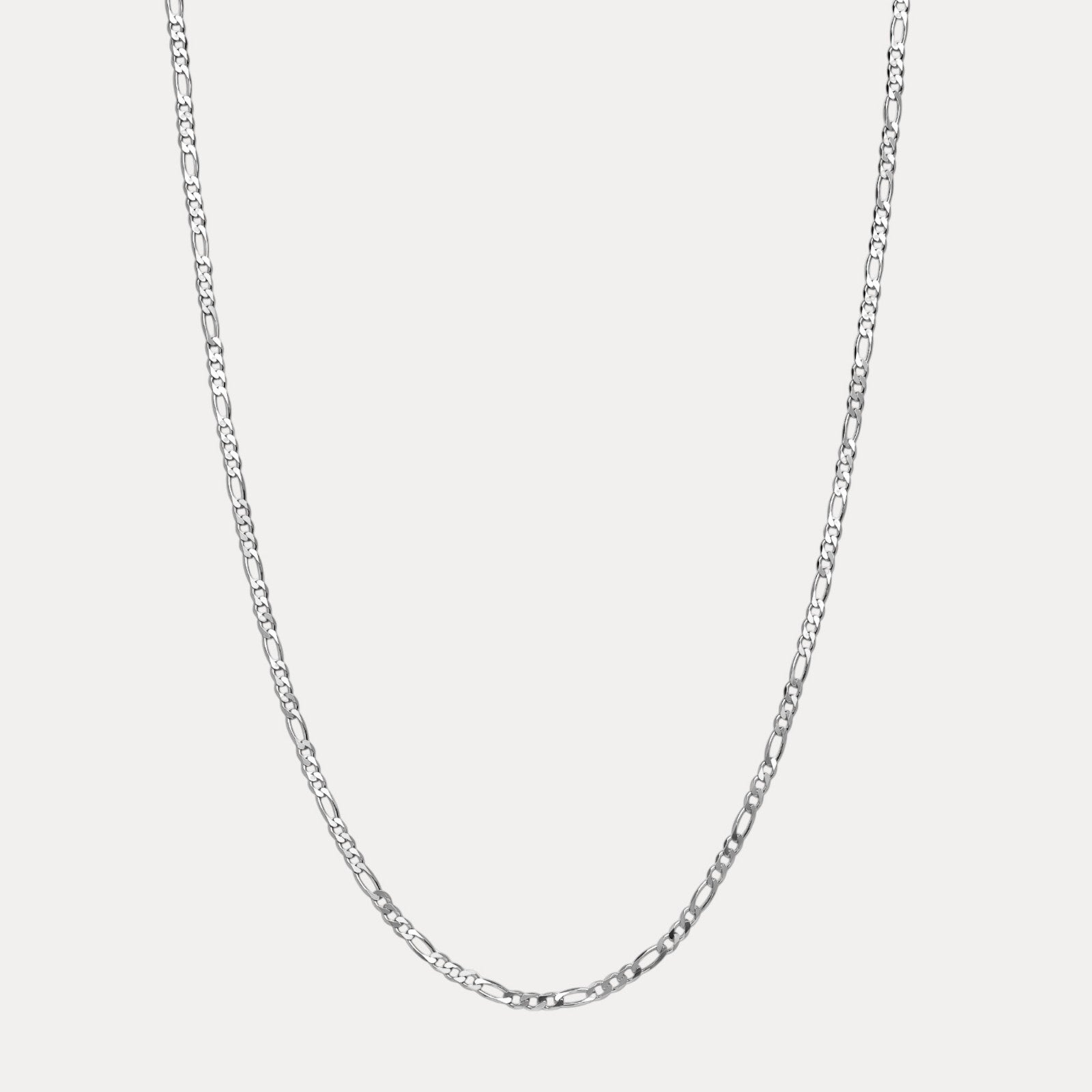 925 Sterling Silver 4mm Figaro Chain Necklace