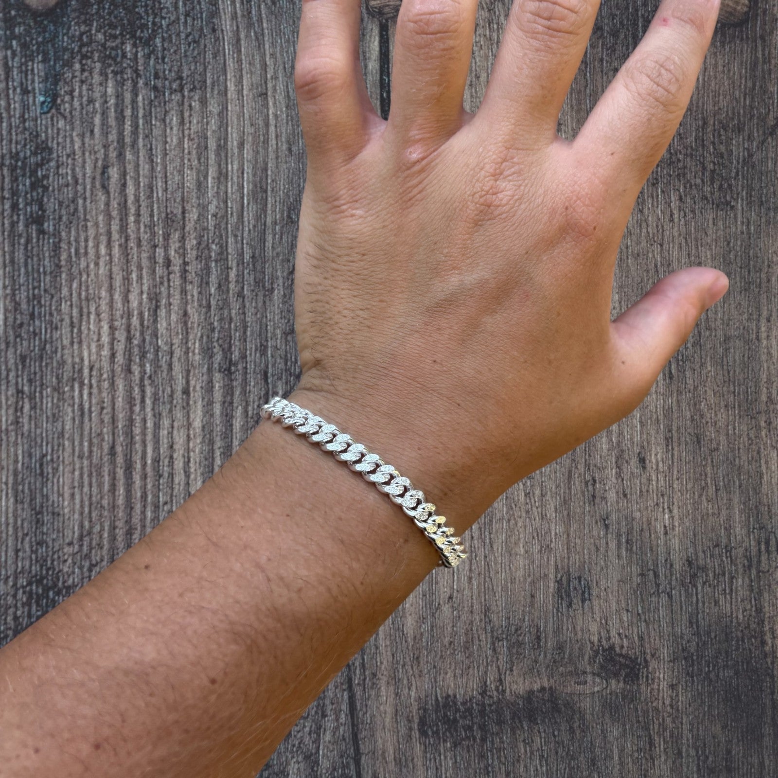 925 Sterling Silver 7mm Diamond Cut Miami Cuban Bracelet