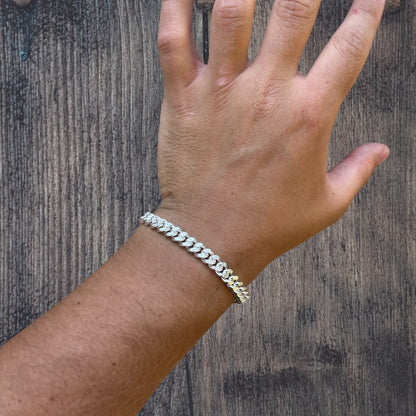 925 Sterling Silver 7mm Diamond Cut Miami Cuban Bracelet