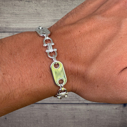 925 Sterling Silver 10mm Custom Ferragamo Link Bracelet