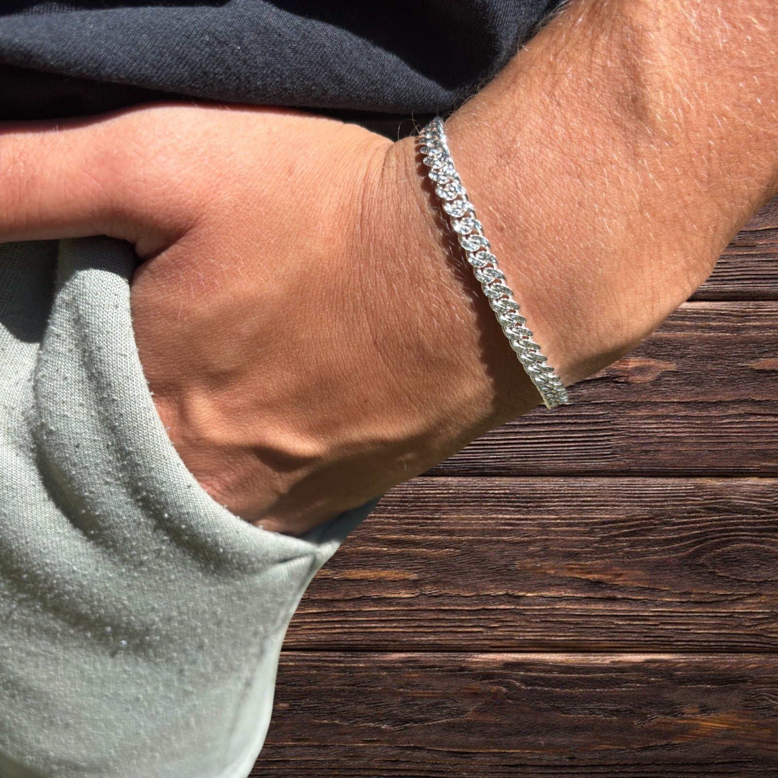 925 Sterling Silver 5mm Diamond Cut Miami Cuban Bracelet