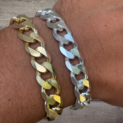 925 Sterling Silver 12mm Curb Bracelet