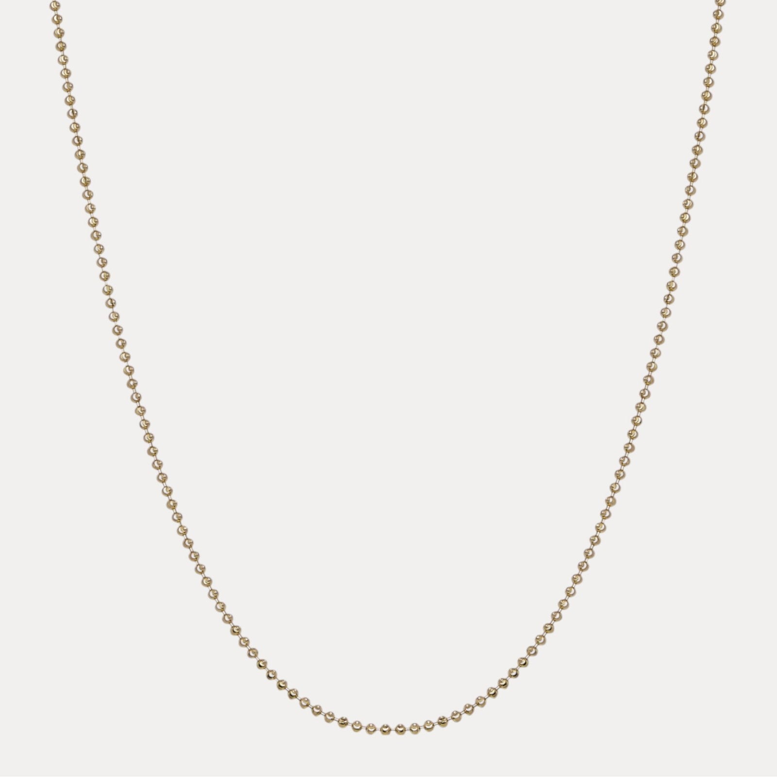 925 Sterling Silver 2.5mm Bead Chain Necklace