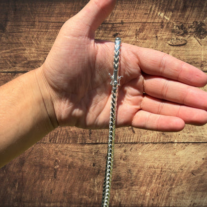 925 Sterling Silver 6mm Rounded Franco Chain Necklace