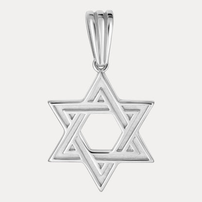 925 Sterling Silver Plain Star of David Pendant