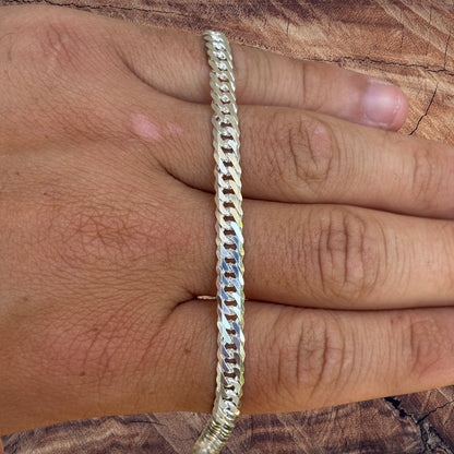 925 Sterling Silver 6mm Double Curb Chain Necklace