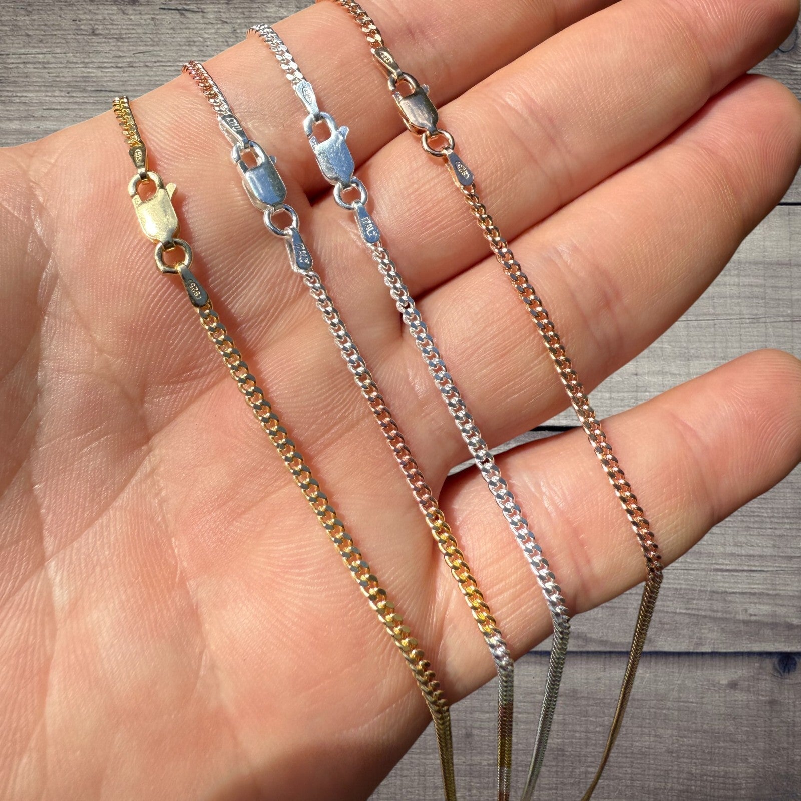 925 Sterling Silver 2mm Miami Cuban Chain Necklace