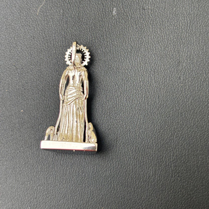 925 Sterling Silver St Lazarus San Lazaro Pendant - Small
