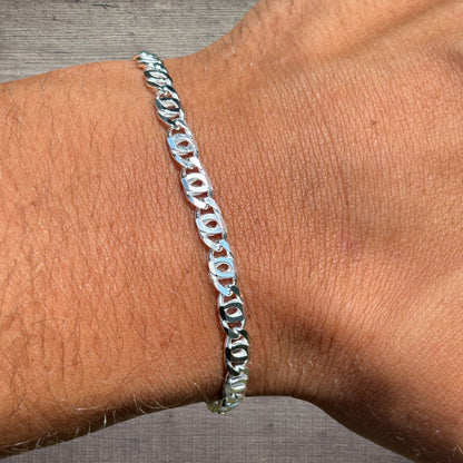 925 Sterling Silver 4.5mm Tiger Eye Bracelet